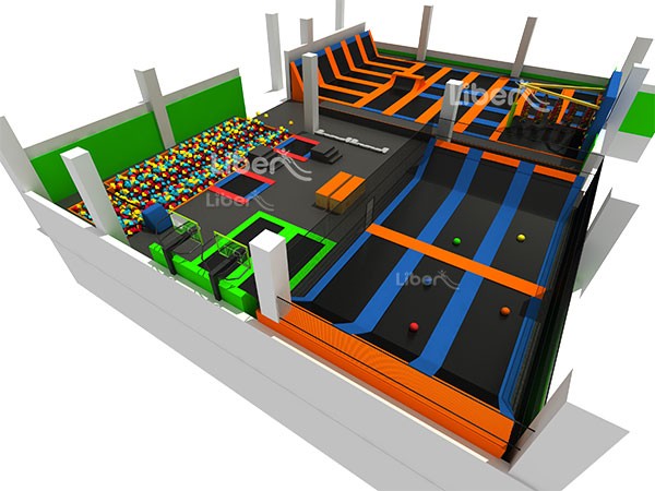 Skyzone Type China Indoor Trampoline Park Factory